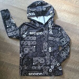 Adidas Kids Black Hoodie Girls 14